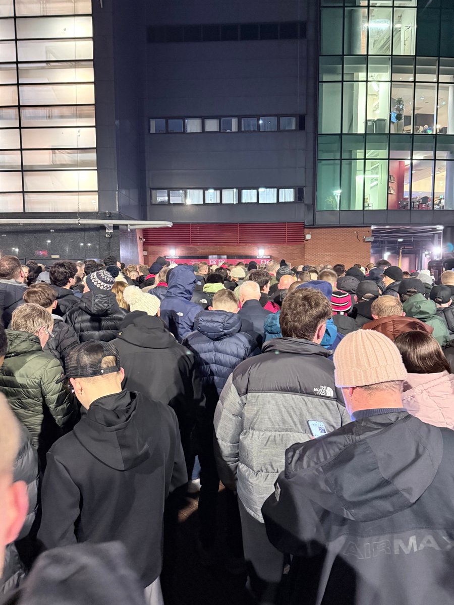 8pm outside Old Trafford, absolute shambles!