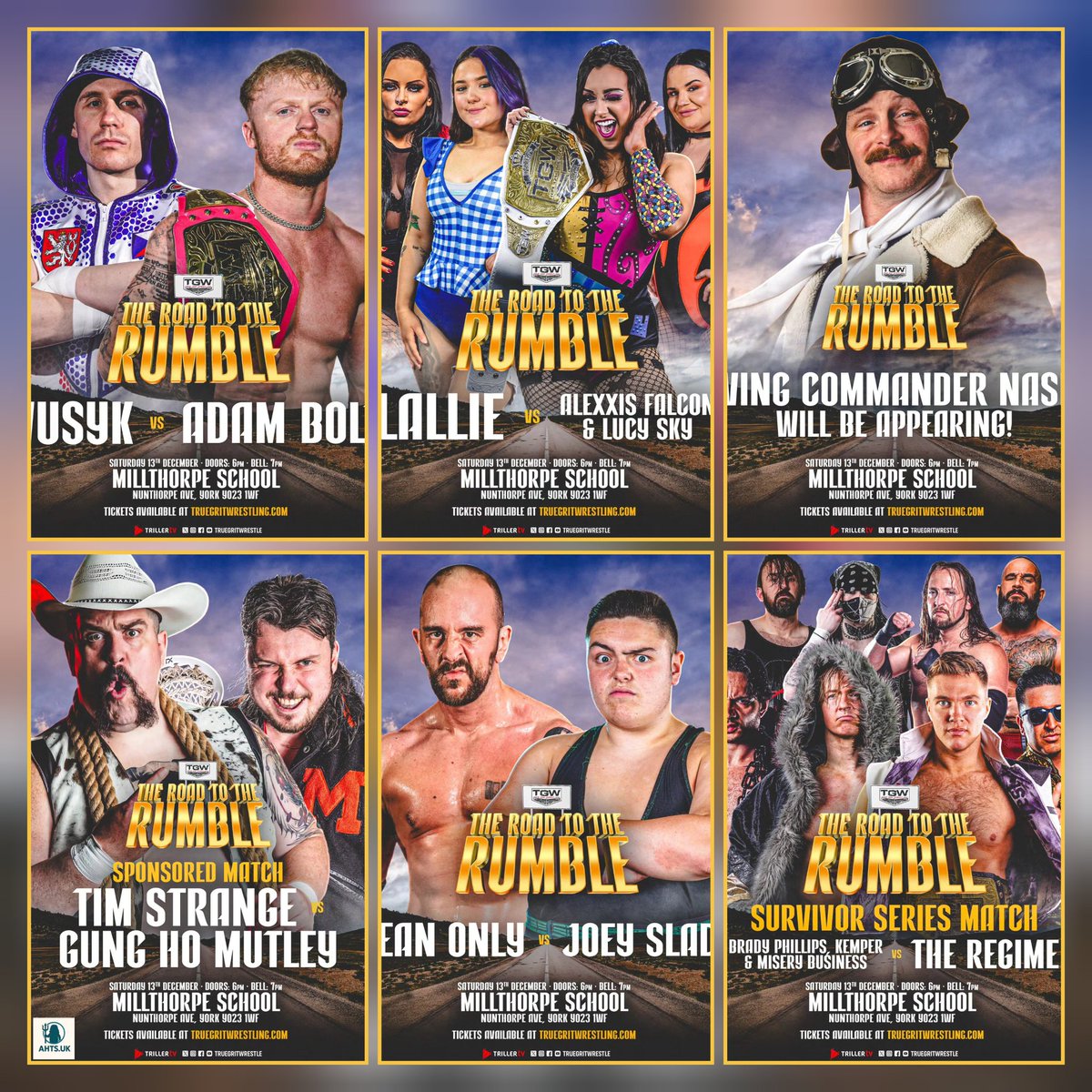 The next <a href="/TrueGritWrestle/">True Grit Wrestling</a> Show in York is looking awesome 

Don't be a dork 
Get to York