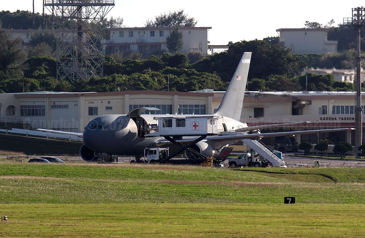KC-46 Med-Evac Mission
16-46015 caught my eye Dec 1st when it headed West as Evac-335 but I couldn't tie it to a specific event and it wasn't a nonstop flight so it didn't seem too urgent.  It routed Pease/Hawaii 12/1, Hawaii/Kadena 12/2.  Then Kadena/Yokota/Kadena 12/4, and is