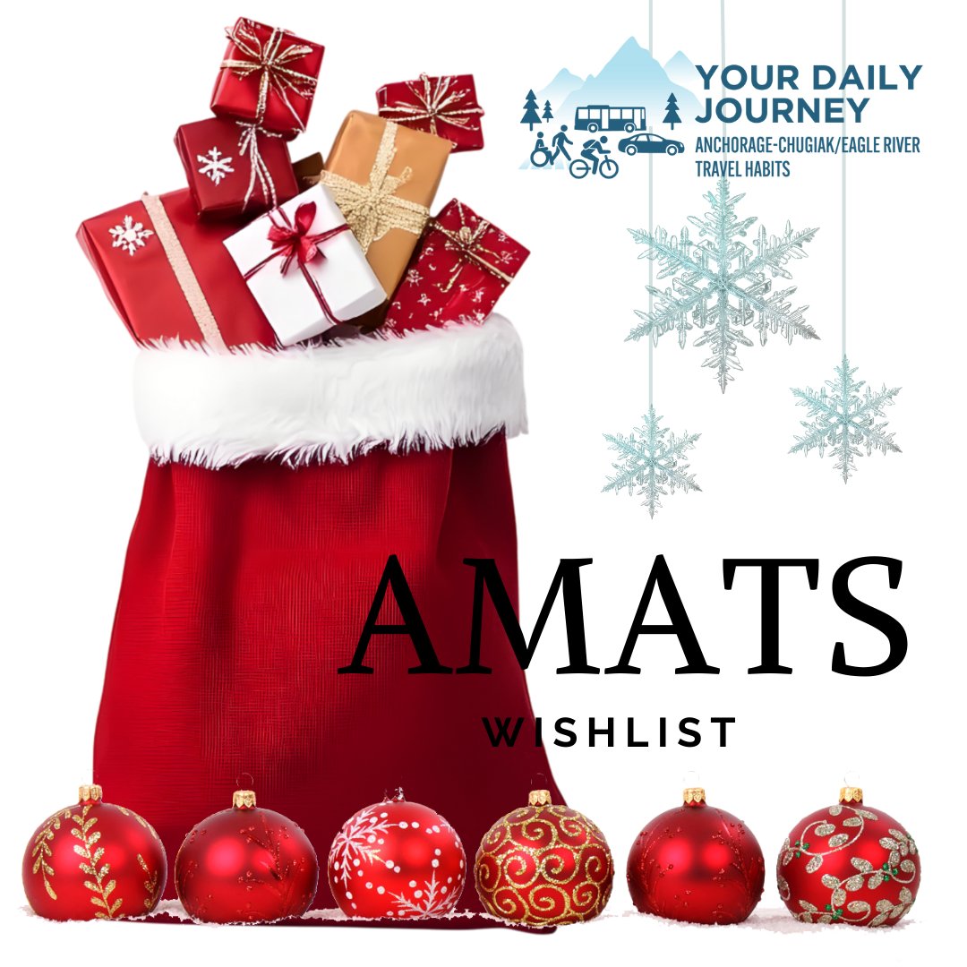 🎁 AMATS only wants one thing for the holidays: a few more completed surveys!
We’re so close to our goal of 1,325 responses. 
📬 Final survey invitations are arriving soon. If you get one, please schedule your travel day!
👉 publicinput.com/yourdailyjourn…