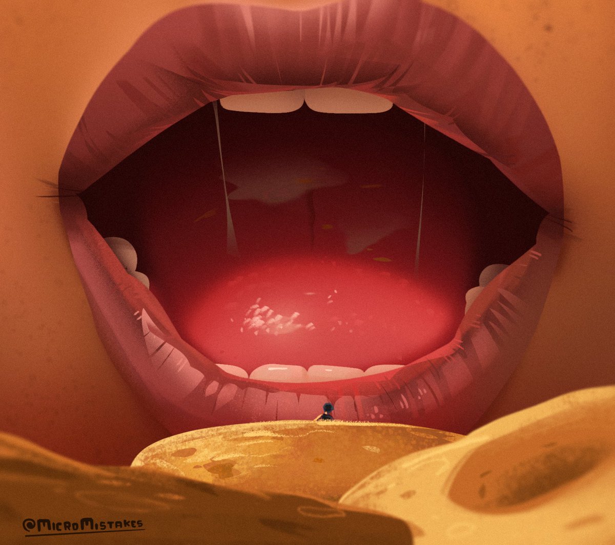 A little homage to a scene I'm sure you're all familiar with. 🥣
#giantess #sizetwitter #vore