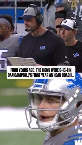 Four years ago, Dan Campbell got his first win as the @Lions head coach. 

DALvsDET – 8:15pm ET on Prime Video
Also streaming on @NFLPlus 