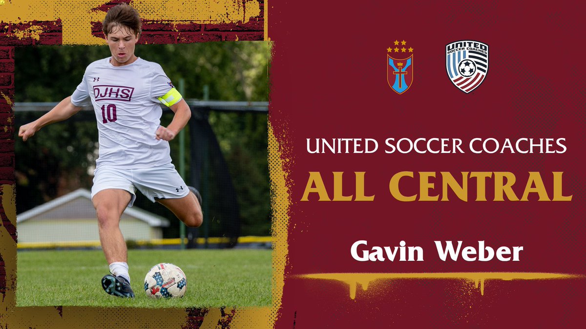DeSmetSoccer's tweet image. Congratulations to Gavin Weber ‘26 once again! This year’s member of the USC All-Central Region Team. He joins an elite group of Spartan Soccer alumni including his brother Landon Weber, Brady Smith, Austin Werner, Thomas Redmond, and Brendan Schoemehl.