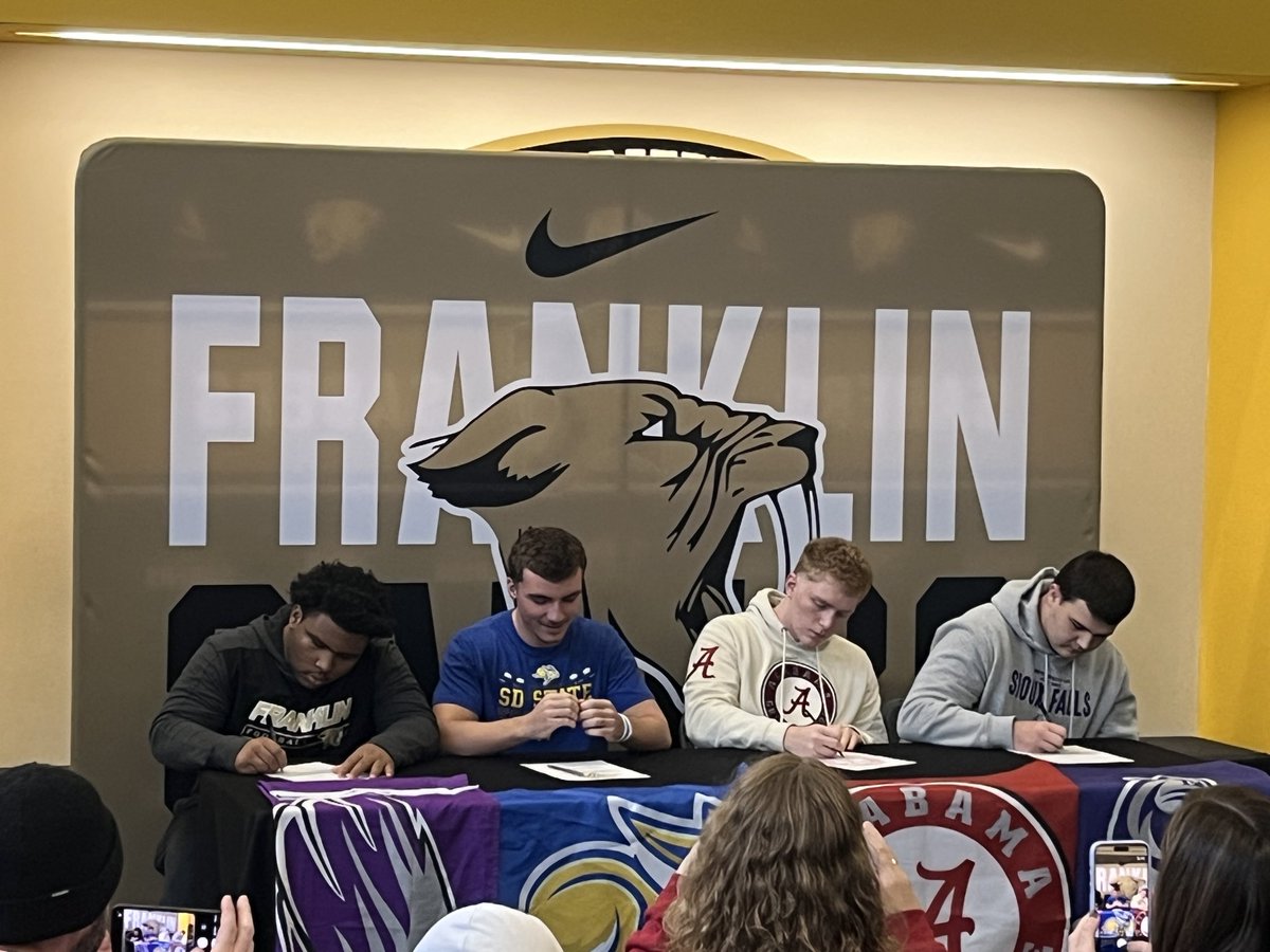 SaberBaseball's tweet photo. Congratulations to our guy @dom_walters5 on signing to play football at the next level. We look forward to you dominating the diamond one last spring before you head off to South Dakota! https://t.co/SVGOWJuvnD
