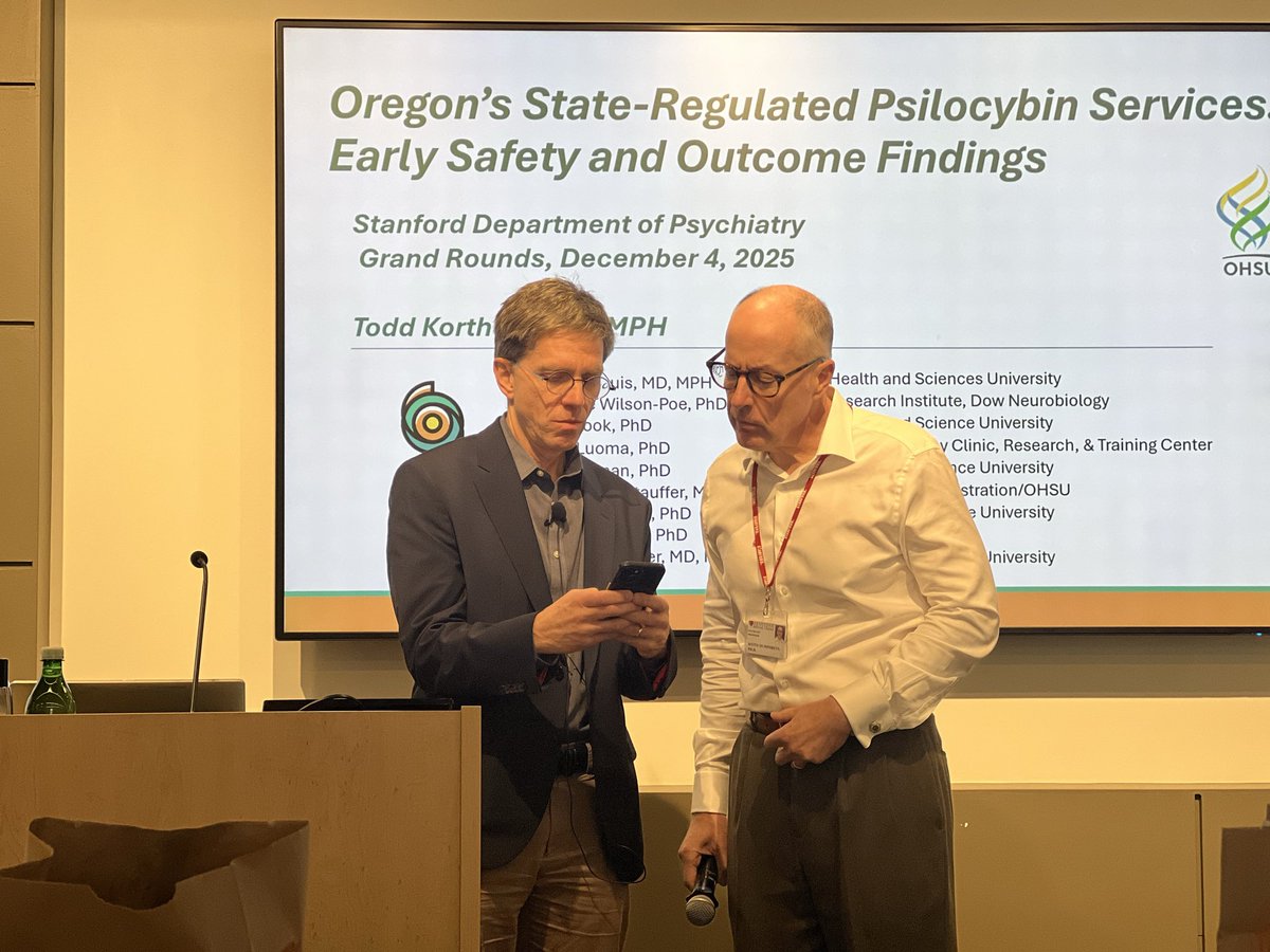 Grateful to be here and to learn about this important research on psychedelics. <a href="/StanfordMed/">Stanford Medicine</a> <a href="/KeithNHumphreys/">Keith Humphreys</a> <a href="/OHSUNews/">OHSU News</a>