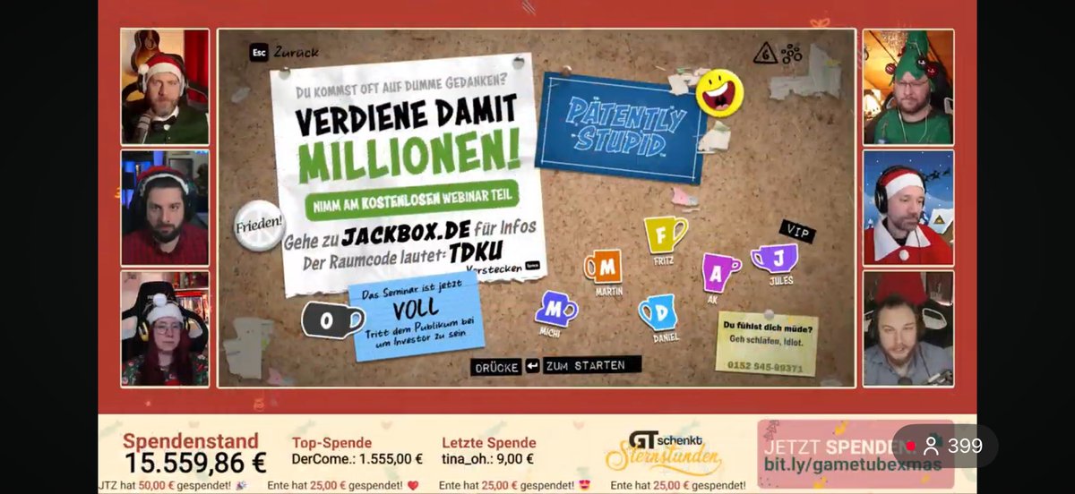 Endlich wieder #GTSternstunden auf <a href="/GameTubeDE/">GameTube</a>! Ist mittlerweile schon eine super schöne Tradition geworden! Und schon jetzt über 15.000 € für den guten Zweck gesammelt.