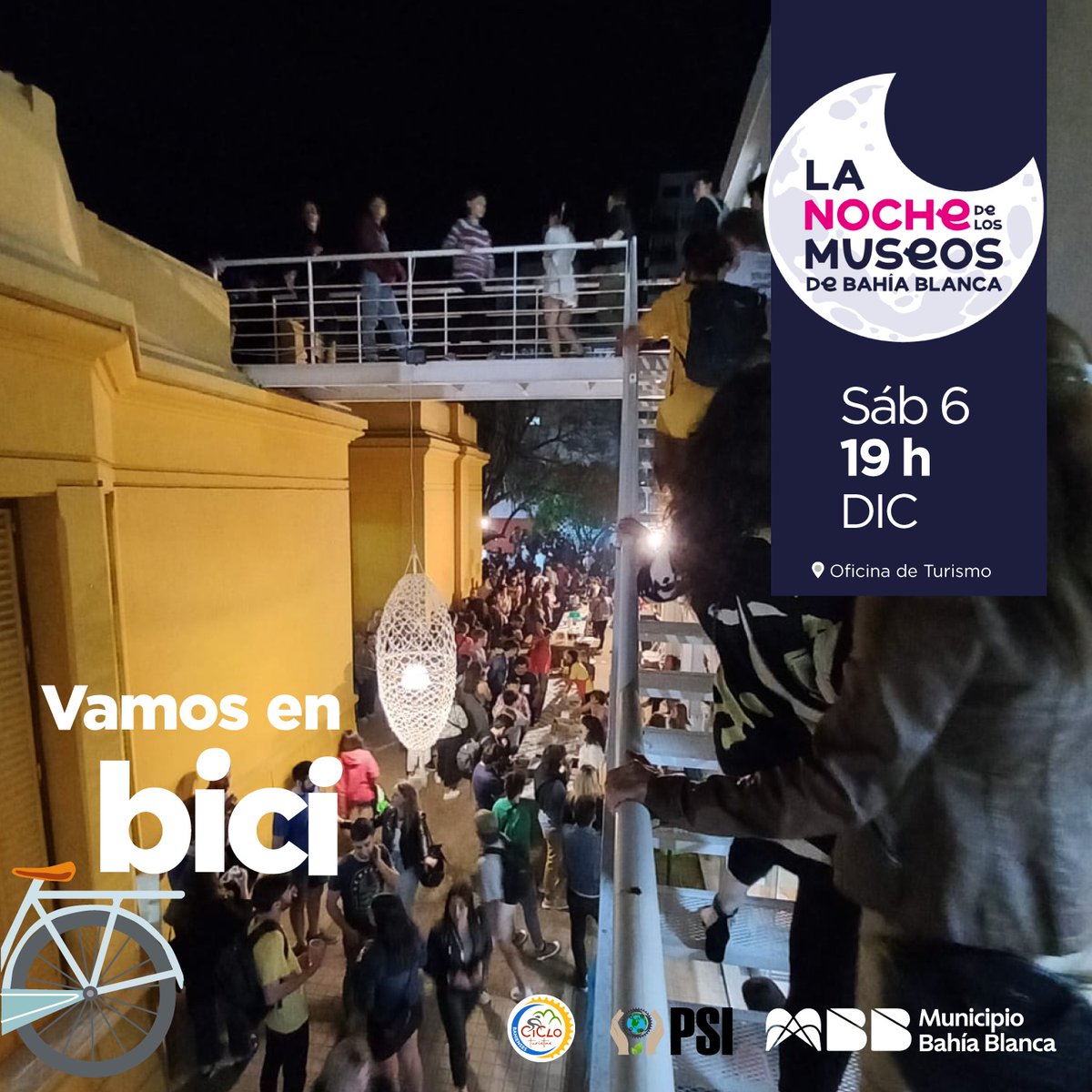 🚴‍♀️ ¡Vamos en Bici en la Noche de los Museos! 🏛️

 🏛️ Recorrido: Visitaremos el Museo Histórico, Museo del Deporte y 2 Museos para disfrutar de las propuestas culturales.
 🚲 Distancia: 6 km de dificultad baja.
📝  inscripciones en el siguiente enlace: forms.gle/iXY4YZzeV3PBNM…
