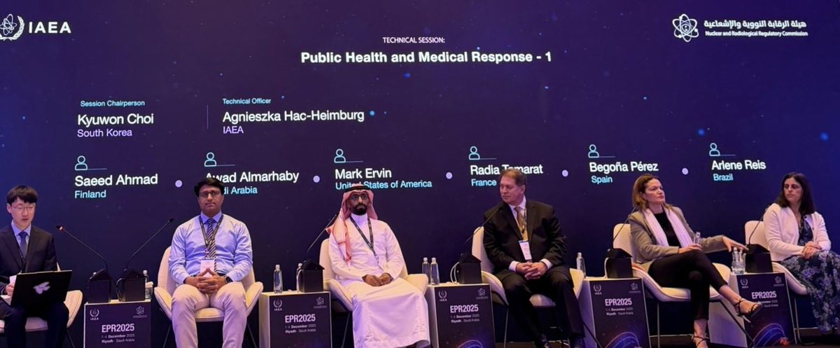 Mph_Awad's tweet image. تشرفت بالمشاركة كمتحدث خلال المؤتمر الدولي للاستعداد والاستجابة للطوارئ النووية والإشعاعية، الذي نظمته هيئة الرقابة النووية والإشعاعية @SaudiNRRC بالتعاون مع الوكالة الدولية للطاقة الذرية @iaeaorg.

وقد جمع المؤتمر قادة وخبراء من أكثر من 100 دولة لمناقشة أحدث الابتكارات والحلول…