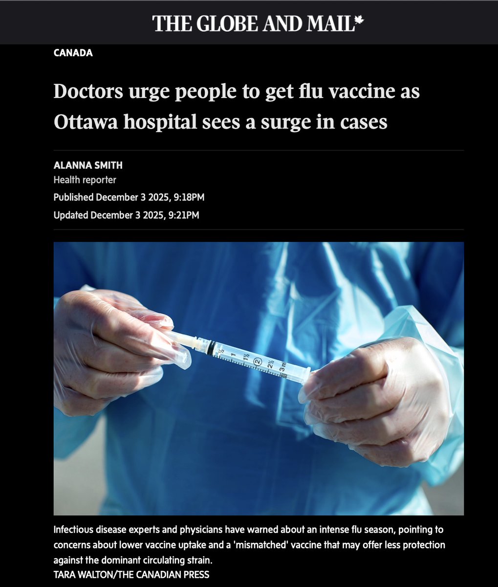Get your flu shot.

There's a deluge of sick children coming to ER. And in adults - fainting, low blood pressure, misery, and ICU admission. And falls in the elderly. The many ways flu affects ER patients. 

And 14 have died this flu season in Canada. 

theglobeandmail.com/canada/article…