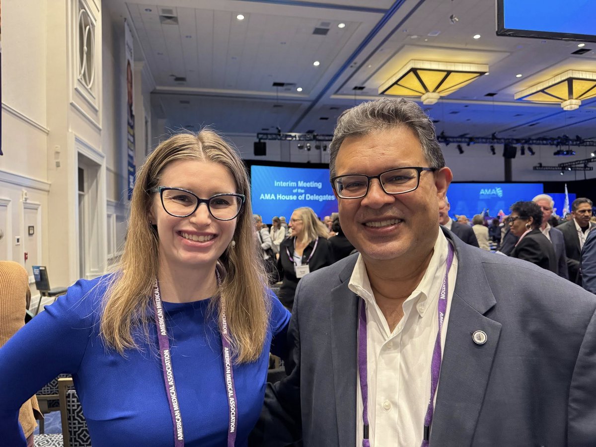 ACRORadOnc's tweet image. The 2025 Interim Meeting of the @AmerMedicalAssn House of Delegates was held in November in Maryland. Drs. Mohamed Khan &amp;amp; Anna Brown serve as our ACRO delegate and alternate delegate to the AMA, respectively. Thank you, both, for advocating on behalf of ACRO and #radonc!
