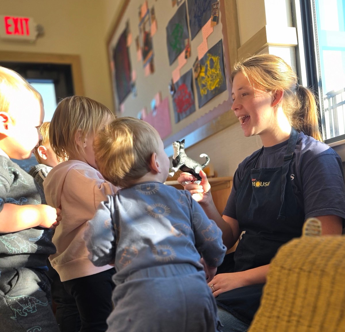 LSPChildcare's tweet photo. Toddlers are naturally curious about animals—especially kitty cats! 🐱

Our teachers meet them at their level every day to explore that curiosity through play and conversation.

Turns out, nothing sparks learning faster than a cat toy and a circle of curious friends. 💛 https://t.co/1cIydFz4vv