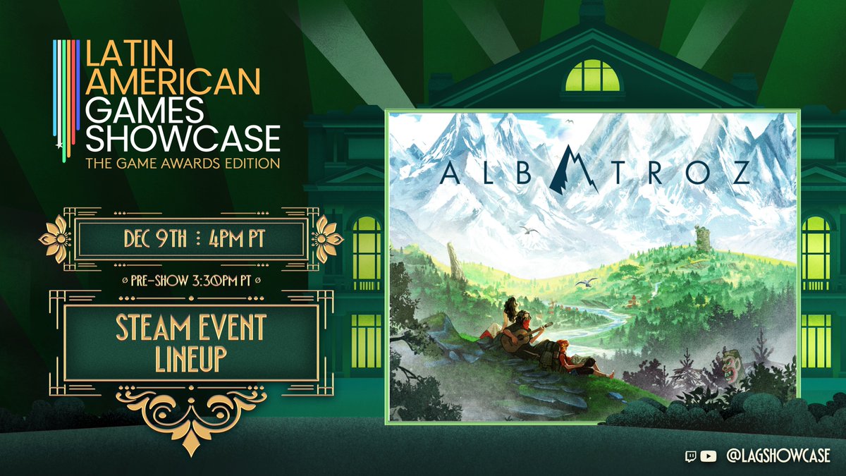 Among_Giants_'s tweet photo. We’re excited to announce that Albatroz: will be featured in the LAGS: The Game Awards Edition, The Steam Event! Tune in on December 9, 3:30PM PT on Twitch and YouTube. Thank you @LAGShowcase https://t.co/6QrncaI7h9
