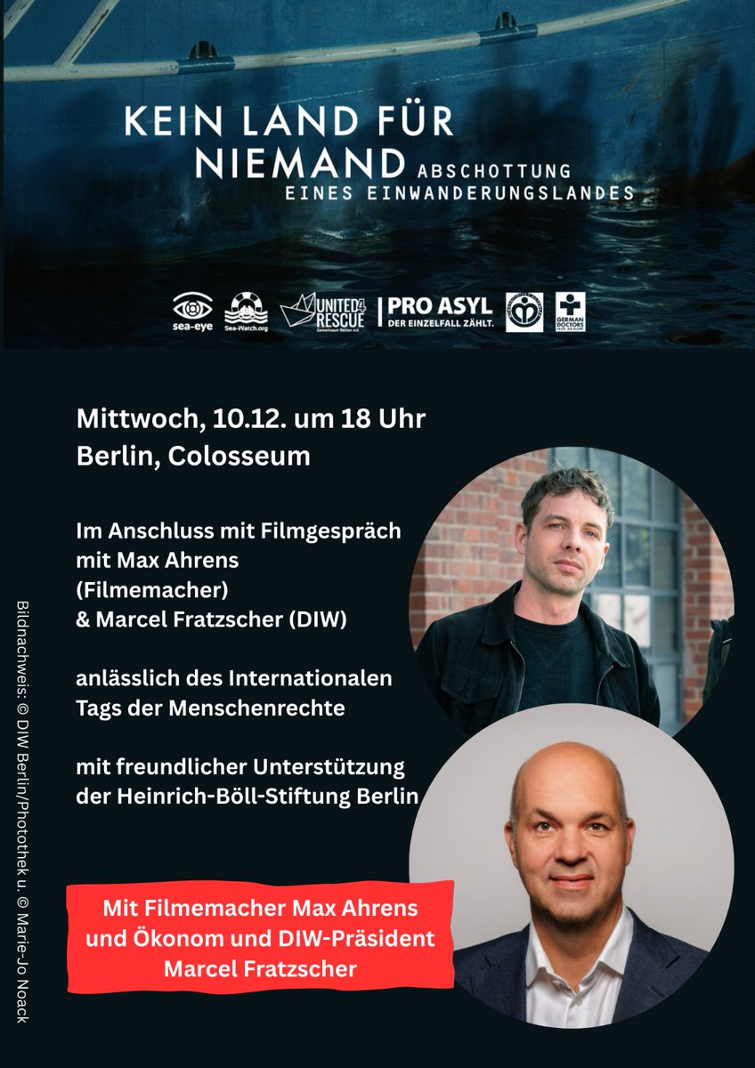 Nächste Woche Mittwoch im Colosseum Berlin! <a href="/MFratzscher/">Marcel Fratzscher</a> <a href="/DIW_Berlin/">DIW Berlin</a> <a href="/BoellStiftung/">Heinrich-Böll-Stiftung</a> <a href="/_MaxAhrens_/">Maximilian Ahrens</a> #KeinLandfürNiemand