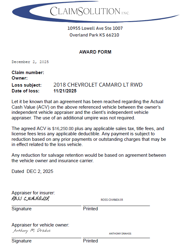 TeakClaims's tweet photo. @GEICO- $12,845.40
Appraisal- $16,250.00, (3,617.39 increase after tax)
GEICO allowed the appraisal process which should be automatic, plenty of carriers slam that door the second a claim closes. Consumers deserve fair value with transparency and not to be left in the dark https://t.co/lma7gep6sW