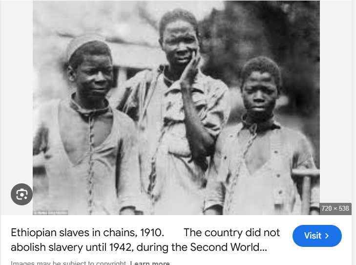 SirakBahlbi's tweet photo. When some #Ethiopians use derogatory terms about #Eritreans or other #Africans —such as “Askaris” or “Italian construct”—it is worth looking honestly at their own history.

Historical records show that until the #Italian invasion of 1935, slavery and the slave trade remained deeply embedded in the Ethiopian/Abyssinian culture and economy, with estimates suggesting that up to a quarter of the population lived in slavery. It was, in fact, Fascist Italy that finally abolished the practice during its occupation—an uncomfortable but well-documented historical reality that is often overlooked when mentioning “3,000 years of uninterrupted history.”

Although Menelik II and Haile Selassie issued proclamations against slavery, these were never genuinely enforced. When Ethiopia joined the League of Nations in 1922, it was required to abolish slavery within ten years, yet slavery continued. In 1932, the League formally reprimanded Haile Selassie for failing to carry out this obligation. Both Menelik and Haile Selassie were themselves slave owners, as widely reported by contemporary observers and historians.

Today, public discourse in Ethiopia rarely confronts this part of its past, nor the long-term social consequences it created—issues that still affect the country’s stability and cohesion. Below are several historical quotations that shed light on Ethiopia’s history with slavery.

Harold G. Marcus:
“Menelik’s palace was staffed with many hundreds of slaves… captured during the southern campaigns.”
— The Life and Times of Menelik II

Richard Pankhurst:
“Slave-taking was intrinsic to the expansion of Menelik’s empire. Tens of thousands of Oromo, Sidama, and other southerners were taken as slaves, many of whom entered the imperial household.”
— Economic History of Ethiopia

“Most slaves were obtained from the southern and southwestern regions… including the Oromo, Sidama, Gurage, Kafa, and various Nilotic groups.”
— Pankhurst, Economic History of Ethiopia, Vol. I

“By 1935, despite proclamations, slavery remained widespread. Perhaps two million Ethiopians lived in some form of bondage.”
— Harold G. Marcus, A History of Ethiopia

Harold G. Marcus:
“Haile Selassie, like all Ethiopian nobles of his era, possessed slaves in his household until the 1930s.”
— A History of Ethiopia

British Foreign Office Report (1934):
“Even in the household of the Emperor, slaves continue to serve despite proclamations declaring abolition.”

Christopher Clapham:
“Domestic slavery persisted in the imperial family well into Haile Selassie’s reign.”
— Transformation and Continuity in Revolutionary Ethiopia

League of Nations evidence
In 1932–1935, the League of Nations repeatedly criticized Haile Selassie for:
-  failing to suppress slave trading
- keeping domestic slaves at the imperial palace
- allowing nobles to continue owning slaves

The League’s 1935 report states:
“Slavery exists even in the household of the Emperor.”

Haile Selassie formally abolished slavery again in 1942 (under British pressure). By the mid-1940s, domestic slavery in the palace had largely ended, though forced labor persisted under other names.
