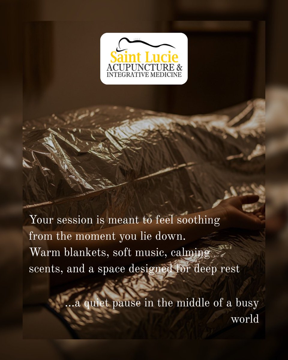 AcupuncturePSL's tweet photo. Every detail in our clinic is intentional: warm space blankets, comforting scents, soft lighting, and a room designed to help your nervous system unwind.
Your comfort matters — it’s part of your healing🪷

#stlucieacupuncture #portsaintlucie #AcupunctureSpace #HealingEnvironment https://t.co/4ZqNYw9fz4