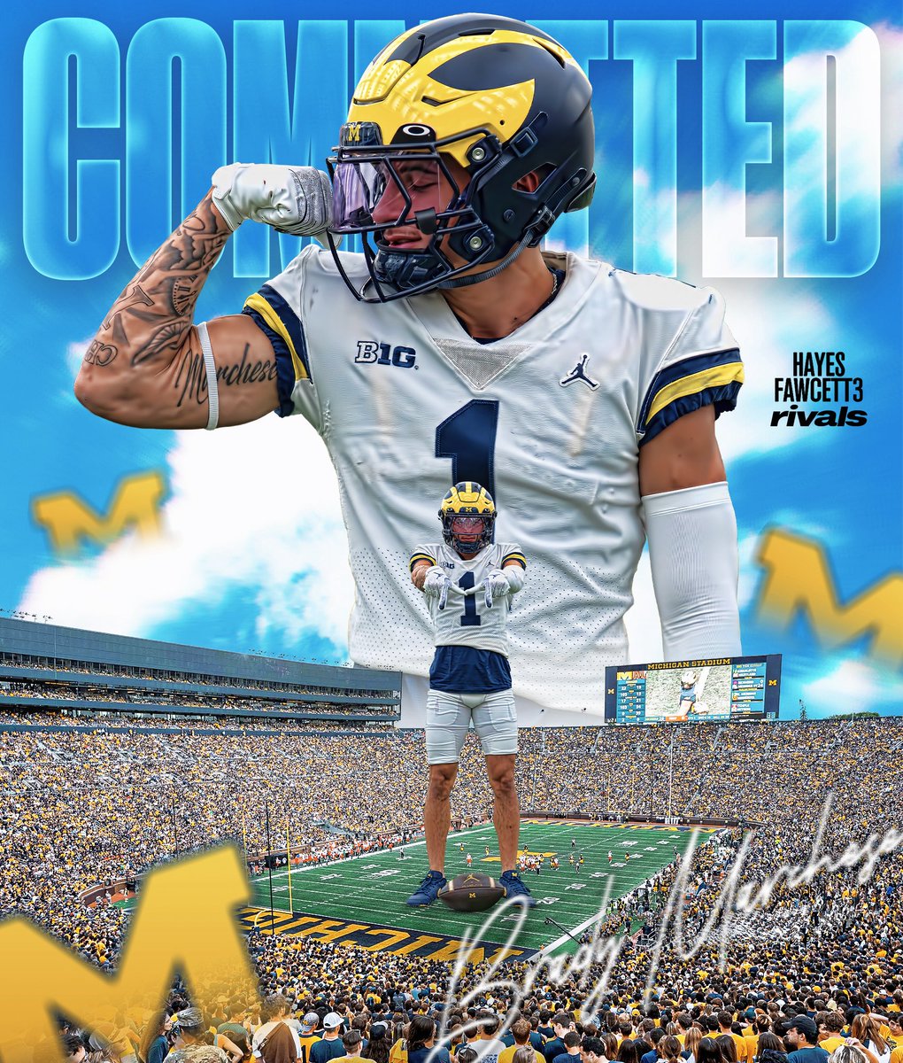 Hayesfawcett3's tweet image. BREAKING: Four-Star WR Brady Marchese has Flipped his Commitment from Georgia to Michigan, he tells me for @rivals

The 6’1 185 WR had been Committed to the Bulldogs since March

‘’All Glory To God, Go Blue’’

on3.com/rivals/brady-m…