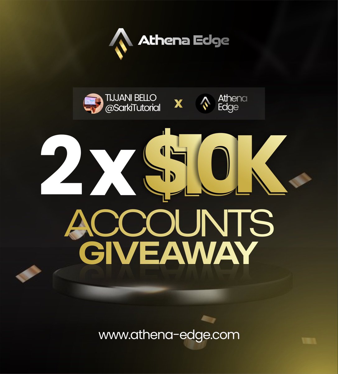 SarkiTutorial's tweet image. 🚨  $20,000 FUNDING GIVEAWAY 🚨

🔹Follow @athenaedgeuk @SarkiTutorial 

🔹Like &amp;amp; Repost

🔹Like &amp;amp; Repost Quoted Post

🔹@ABFXKILLER @Zaksfx12 

🔹Join Discord discord.gg/YNnErnYumv

50% OFF ALL ACCOUNTS USE CODE BLACK50🔥