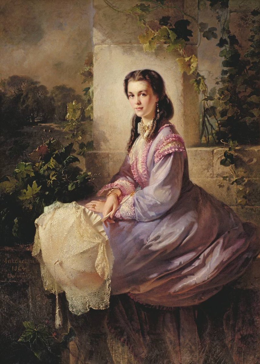 Porträt der Grafin S.I. Stroganowa, Konstantin Makovsky, 1864