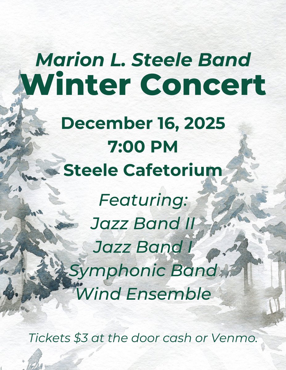 AmherstBands's tweet photo. Winter Concerts incoming! Join us the next two weeks on Tuesday evenings for joyous celebrations of holiday music. https://t.co/KY5o7Tw62A