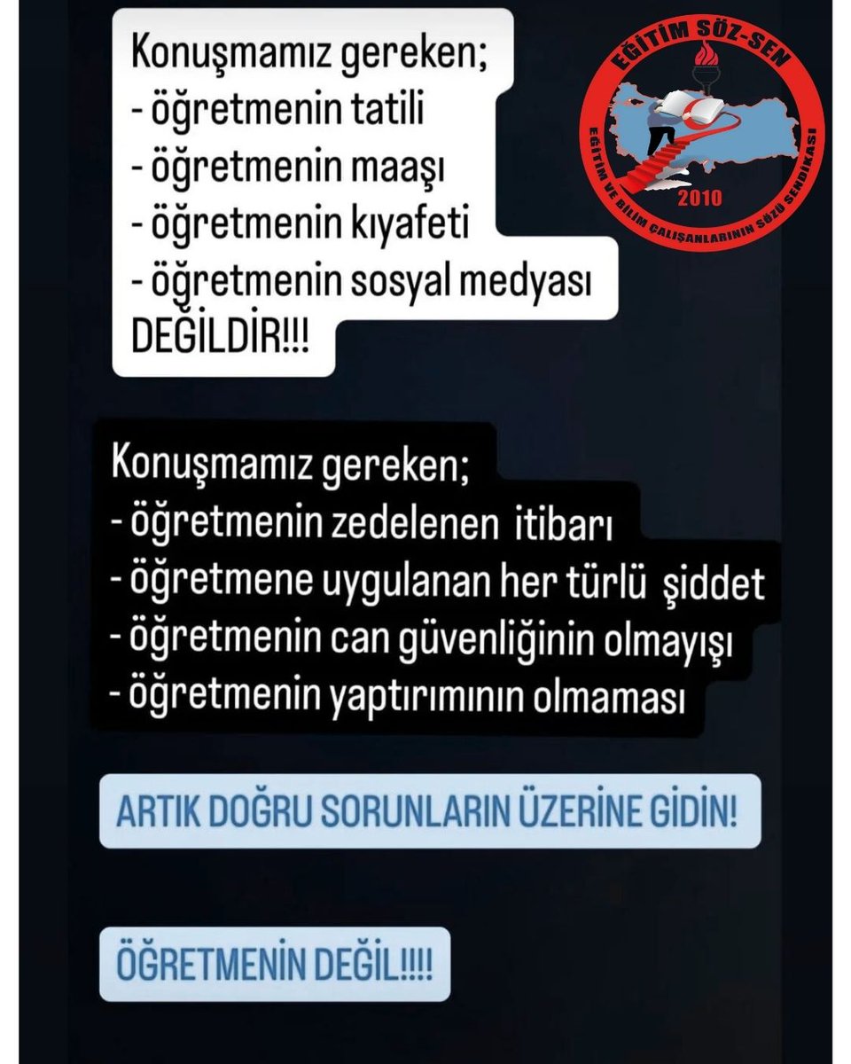#öğretmenimedokunma
Dün Ulusal Basına ve Sosyal Medyaya yansıyan Ankara'da bir lisede,lise öğrencilerinin bir  öğretmenimize yaptıkları saygısızlık,dalga geçme ve itibarına yönelik saldırıyı asla kabul etmiyoruz ve öğrenciler gerekli en ağır disiplin cezasını almalıdırlar!