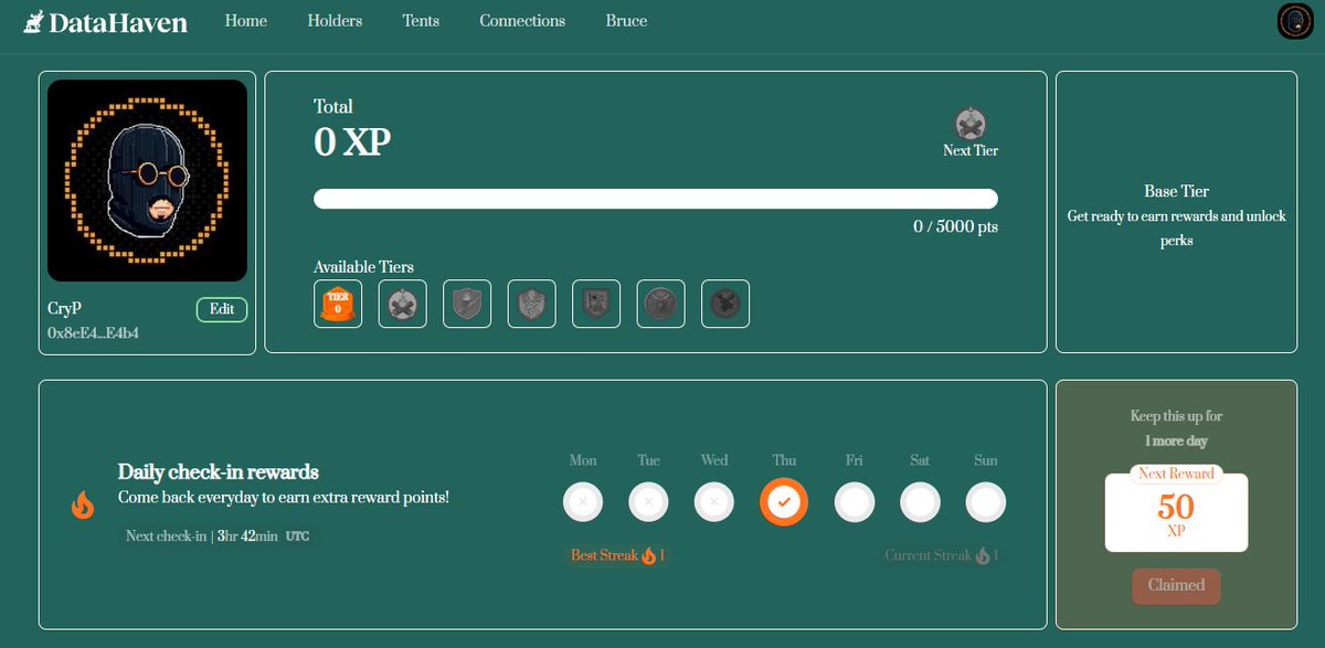 Just started doing daily checks from <a href="/DataHaven_xyz/">DataHaven 🫎</a>