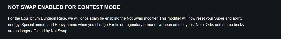 ShadowstepD2's tweet image. Another bungie classic, I personally don’t mind not-swap in Day Ones anymore but most people cannot stand it so why do it?