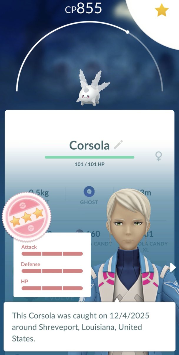 💯  Hundo 💯 alert! Corsola egged today.
Have fun out there, fellow trainers!
#PokemonGO #PokemonGOApp #Hundo