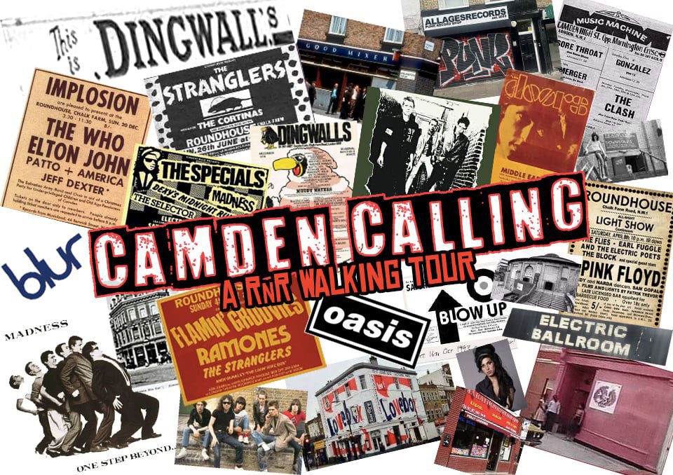 CAMDEN CALLING
Sat, Dec 6th
A new Rock n Roll walking tour
I’ve got a musical history with Camden going back to the 70s so come hear my stories and the legends. 
Book at flipsidelondontours.com/hometours read reviews/book at tripadvisor.co.uk/Attraction_Rev…
Further dates in Dec/Jan on website