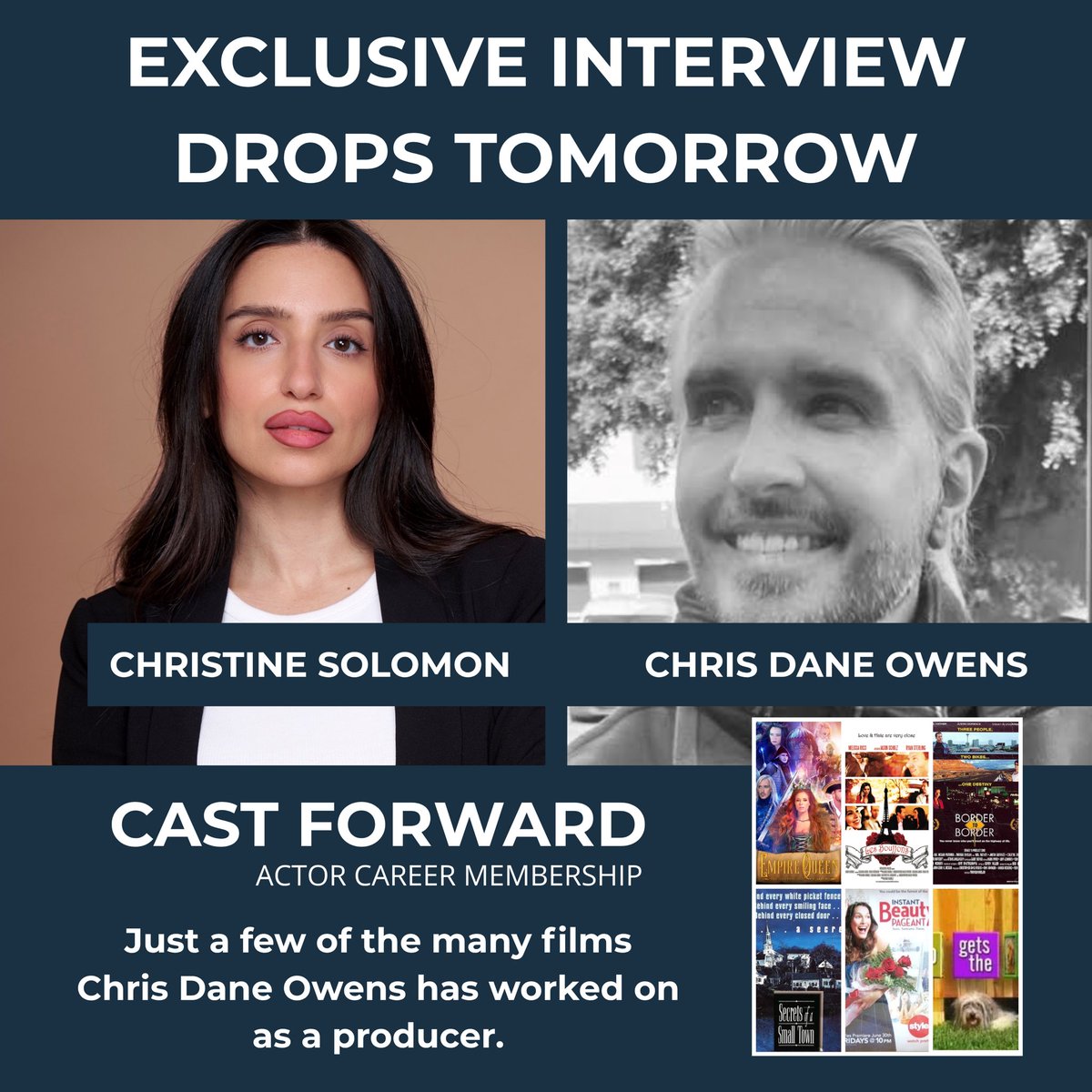 I had the honor of interviewing my friend Chris Dane Owens, Emmy-nominated creator, executive producer, musician, and the visionary behind the award-winning feature Empire Queen. If you’re not already inside @thecastforward, now is the moment. Tap the link in bio to unlock it.