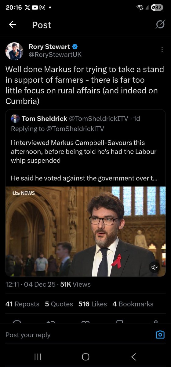 Do any of my farming friends follow 'The Rest is Politics' podcast -on a popular video-streaming channel for example?
This guy <a href="/RoryStewartUK/">Rory Stewart</a> and his balancing act <a href="/campbellclaret/">ALASTAIR CAMPBELL</a> are bright, forthright and amazingly knowledgeable about what happens behind our politics. Check 'em