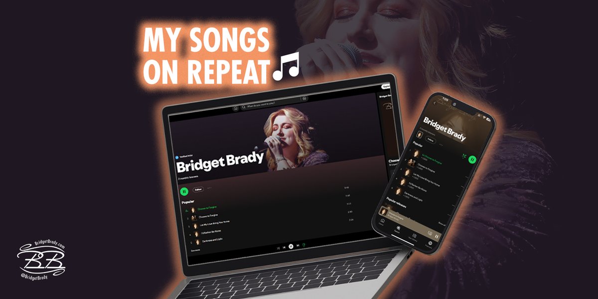TheBridgetBrady's tweet photo. My songs. My vibes. On repeat. 🎧 Already on Spotify, what’s your fave?

#BridgetBrady #Spotifyplaylist https://t.co/dcM1z5ey8T