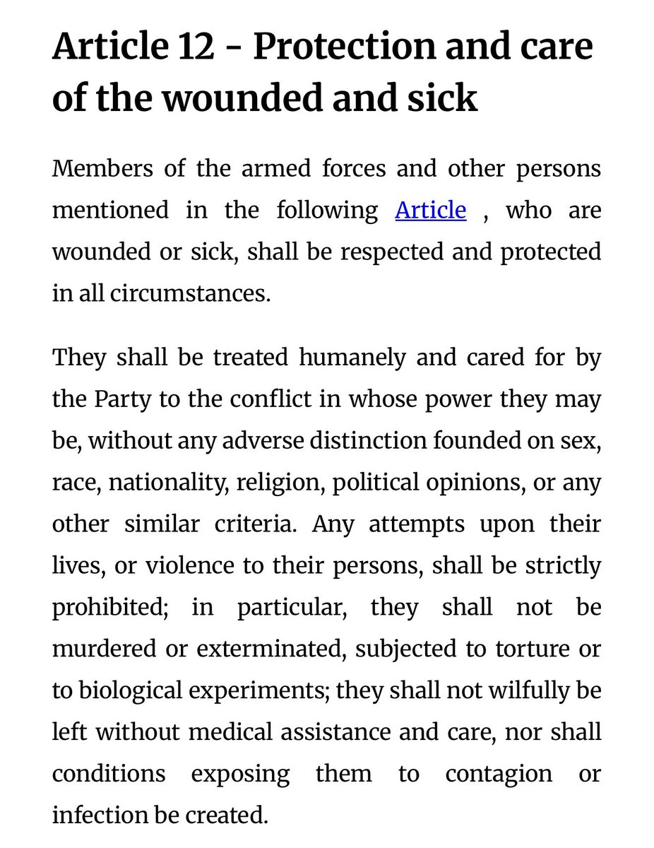 harryjsisson's tweet image. Article 12 of the Geneva Convention. I just want our military to follow the law. If we don’t, we’re no better than Russia and Putin. We can kill terrorists and follow the law. 

You wanna talk about what happened in Mexico? And why you’re banned from taxpayer travel for 90 days?