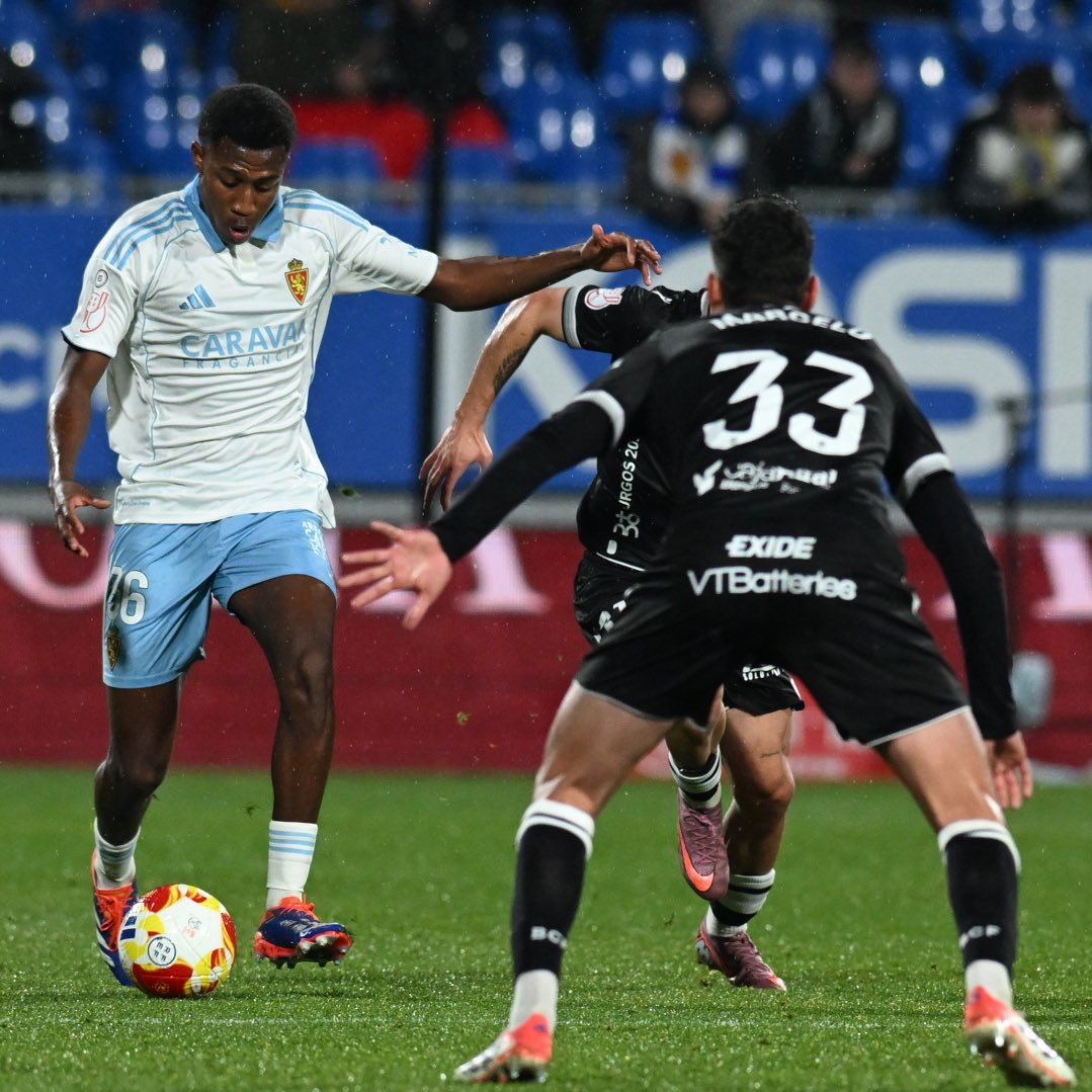 Gomes, en el Real Zaragoza-Burgos.