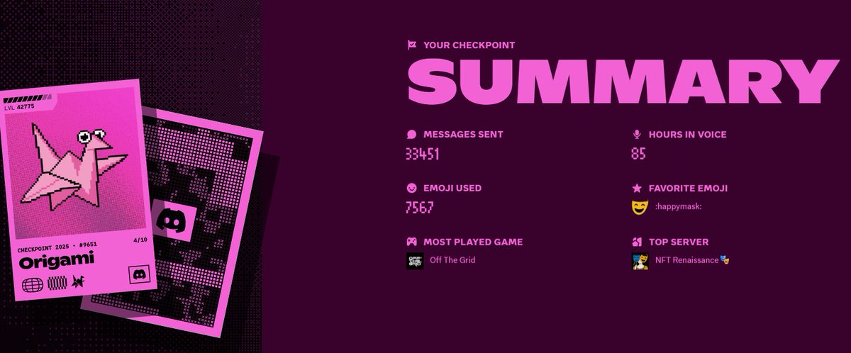 lokithebird's tweet image. This is my Discord recap (right),
and the cute skin they gave me for being in the top 1% (left).

Yes, I’m locked in across all your favorite NFT Discords ✊ this is the way.

But honestly, how long until Discord finally ships proper Web3 integration?

The app is already packed…