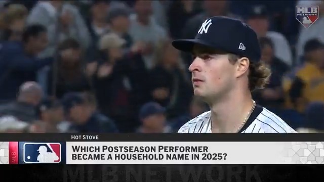 Which Postseason performer became a household name in 2025?
Yonder Alonso: Trey Yesavage
Lauren Shehadi: Cam Schlittler
Matt Vasgersian: Miguel Rojas
We are counting down the top Postseason performers of 2025 Saturday at 7pm ET on MLB Network! 📺