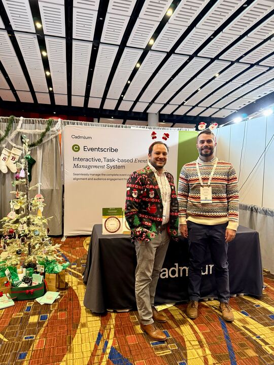 gocadmium's tweet photo. Shoutout to Joe &amp; Jake for bringing the festivity while representing Team Cadmium at #HolidayShowcase! 🎁🤩 https://t.co/yWt9bEli3x