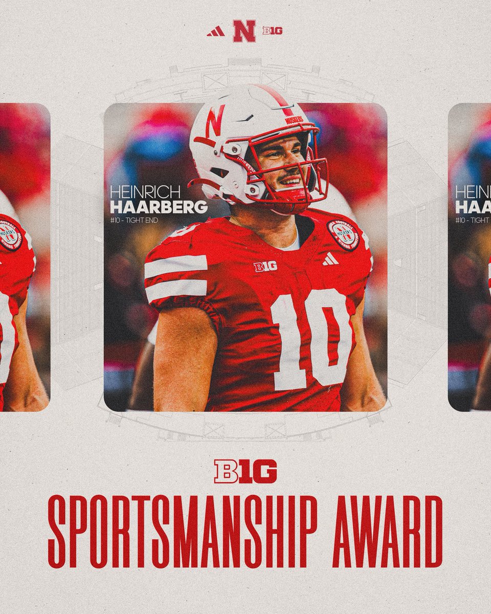 HuskerFootball's tweet image. Leading by Example

Heinrich Haarberg is your @bigten Sportsmanship Award recipient.