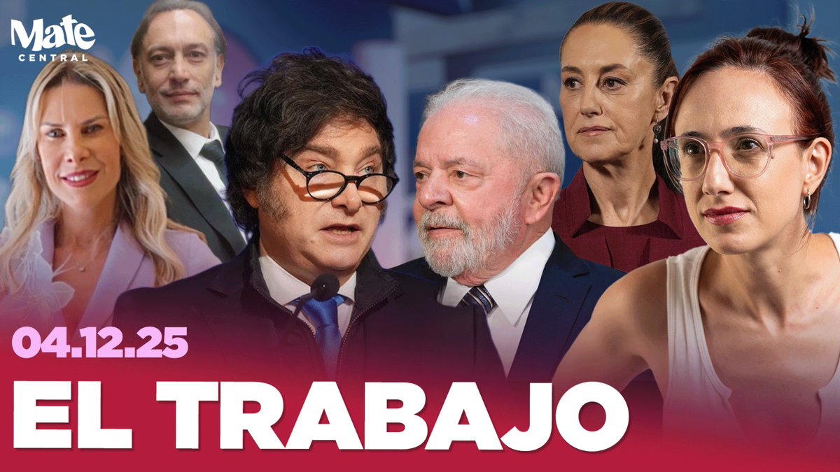 Trascendidos hablan de una suba del IVA en la reforma impositiva. Mientras el nuevo congreso que asumió ayer tratará la reforma laboral hacia mayor precarización, Sheinbaum y Lula proponen reducir la jornada laboral

Mate Central a las 18 acá: youtube.com/watch?v=90bCVc…