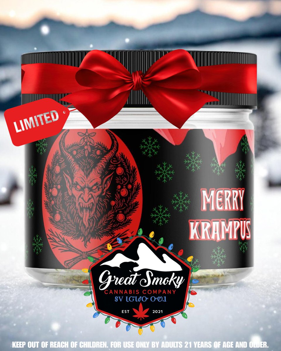 greatsmokycanna's tweet image. Krampus is coming… tomorrow. 👹🎄 Celebrate Krampus Day (12/5) with limited-edition jars—featuring artwork by GSCC team member Mark Jones! Available through December while they last. 🎁 #GreatSmoky #StayLifted #Krampus
Artist IG: @ livebetterart