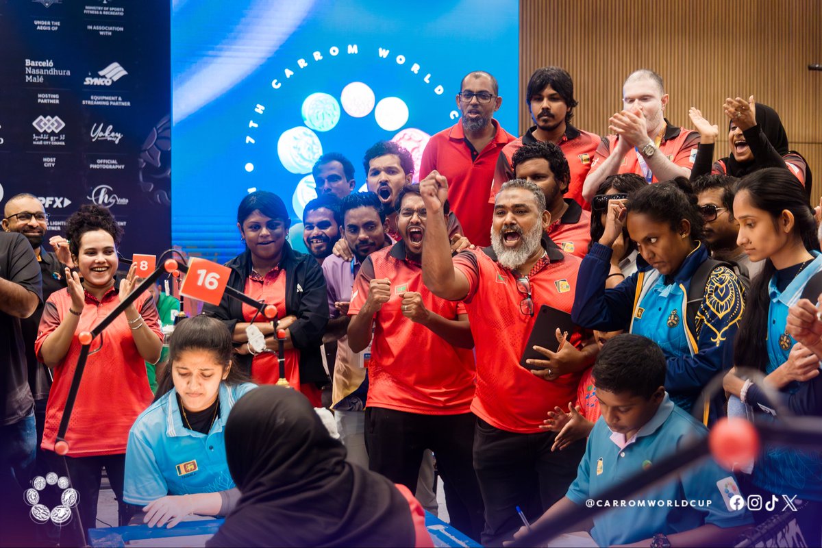 carromworldcup's tweet photo. 📸 Day 3 Afternoon Highlights brought the heat! 🔥 
Intense rallies, incredible precision, and non-stop action from the world’s best as the 7th Carrom World Cup 2025 continues to thrill! 🏆✨ 

📸 https://t.co/PSRCSKjW5S 
#CarromWorldCup #CWC2025 #Maldives https://t.co/napp5PSPBL