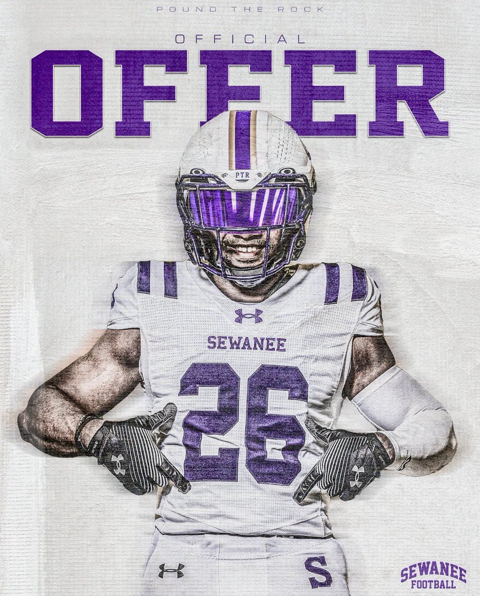 #AGTG After a great conversation with <a href="/TPW_CUNNINGHAM/">Justin Cunningham</a> I am blessed to say I have received an official offer from <a href="/SewaneeFootball/">Sewanee Football</a> 

#BallSoHardUniversity 

<a href="/counce20/">Coach Counce</a> <a href="/HL76/">Hunter Long</a> <a href="/CoachGerry10/">Gerry Sasa</a> <a href="/CoachWill850/">Coach Will</a> <a href="/CoachCrane_RHS/">Dakota Crane</a> <a href="/CoachMartin_3/">Tae Martin ™</a> <a href="/holliday5eason/">Will (Alex) Holliday</a> <a href="/CSmithScout/">Chris Smith</a> <a href="/Godsgift_Nate/">Nate Paxton</a>