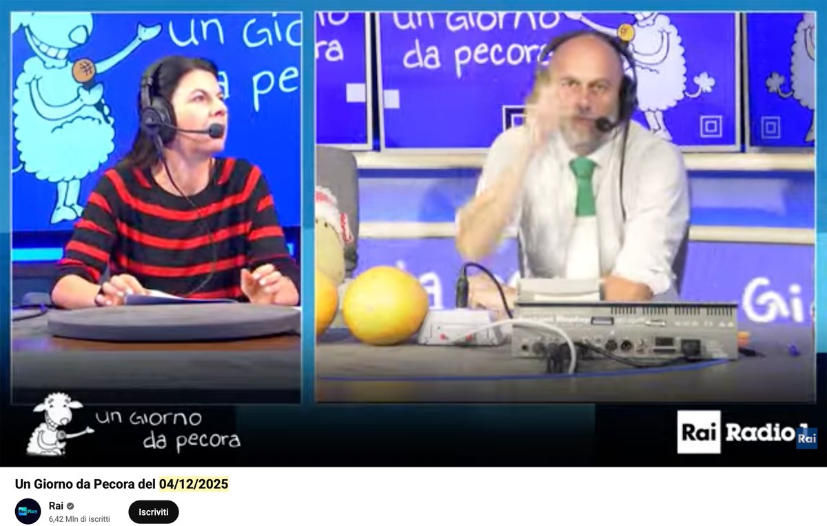 NozzeOro's tweet image. Il regista di #UGDP è:
-impreparato (gli devono dire live cosa fare)
-inabile (non apre i mic. dei conduttori)
-indifferente (qualità audio raso terra)
…ma oggi costui ha sottolineato la morte di #MabelBocchi con musica da spogliarello.
Posa la bottiglia! youtube.com/live/Dwj33bknO…