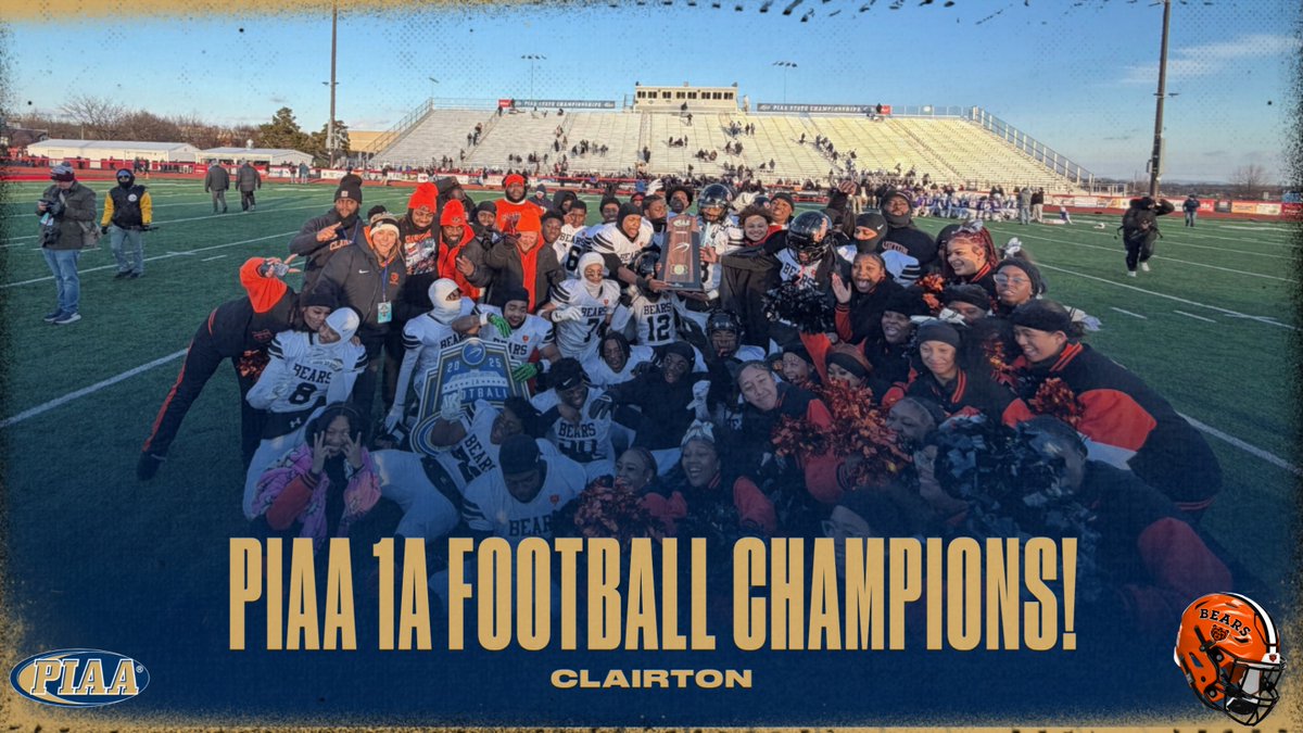 PIAASports's tweet photo. Clairton defeats Bishop Guilfoyle 35–3 to claim the 2025 PIAA 1A Football Championship! 🏆

#PIAAFootball https://t.co/dY576GjY8o
