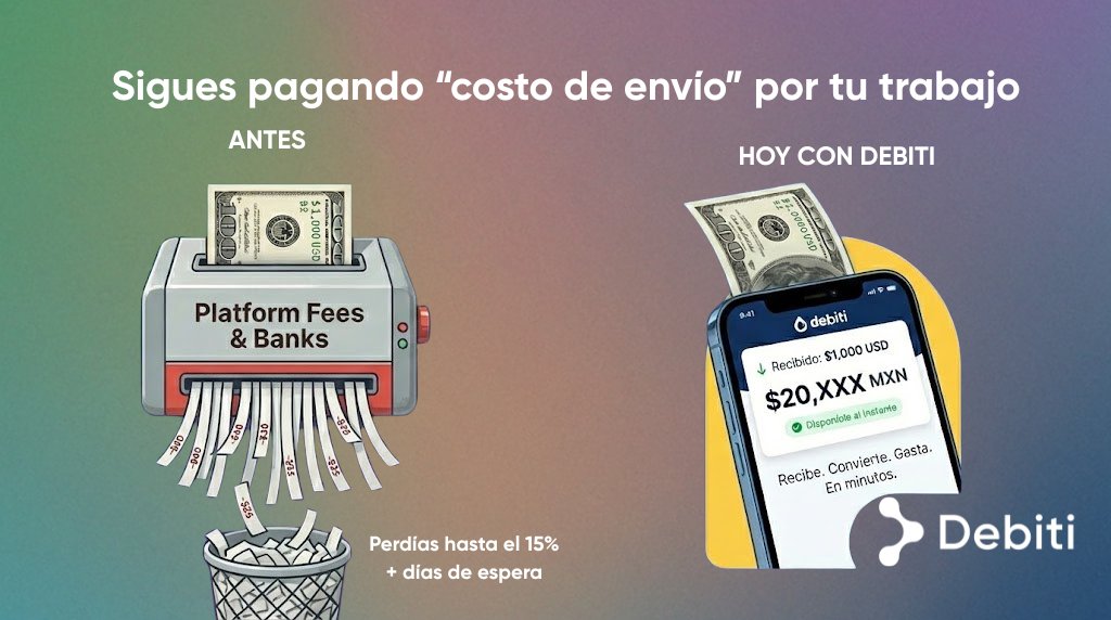 La peor notificación para un freelancer no es "cambios solicitados"...

Es: "Su transferencia tardará de 3 a 5 días hábiles". ⏳🫠

Tu dinero ya es tuyo. ¿Por qué tienes que pedir permiso para usarlo?

Estamos construyendo la salida de emergencia a la burocracia bancaria.
