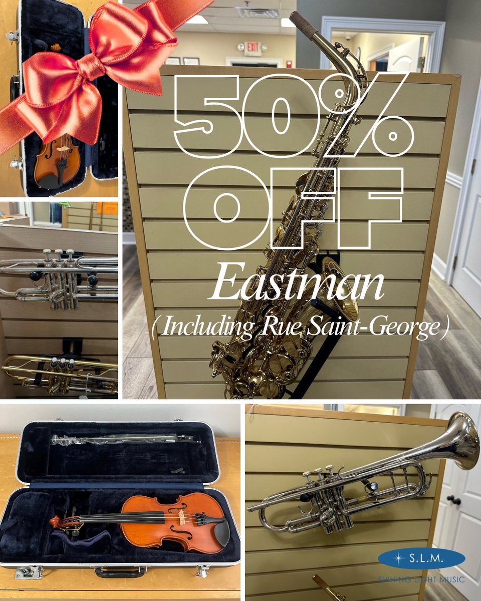 All Eastman instrument inventory is 50% off. Hurry in while supplies ...