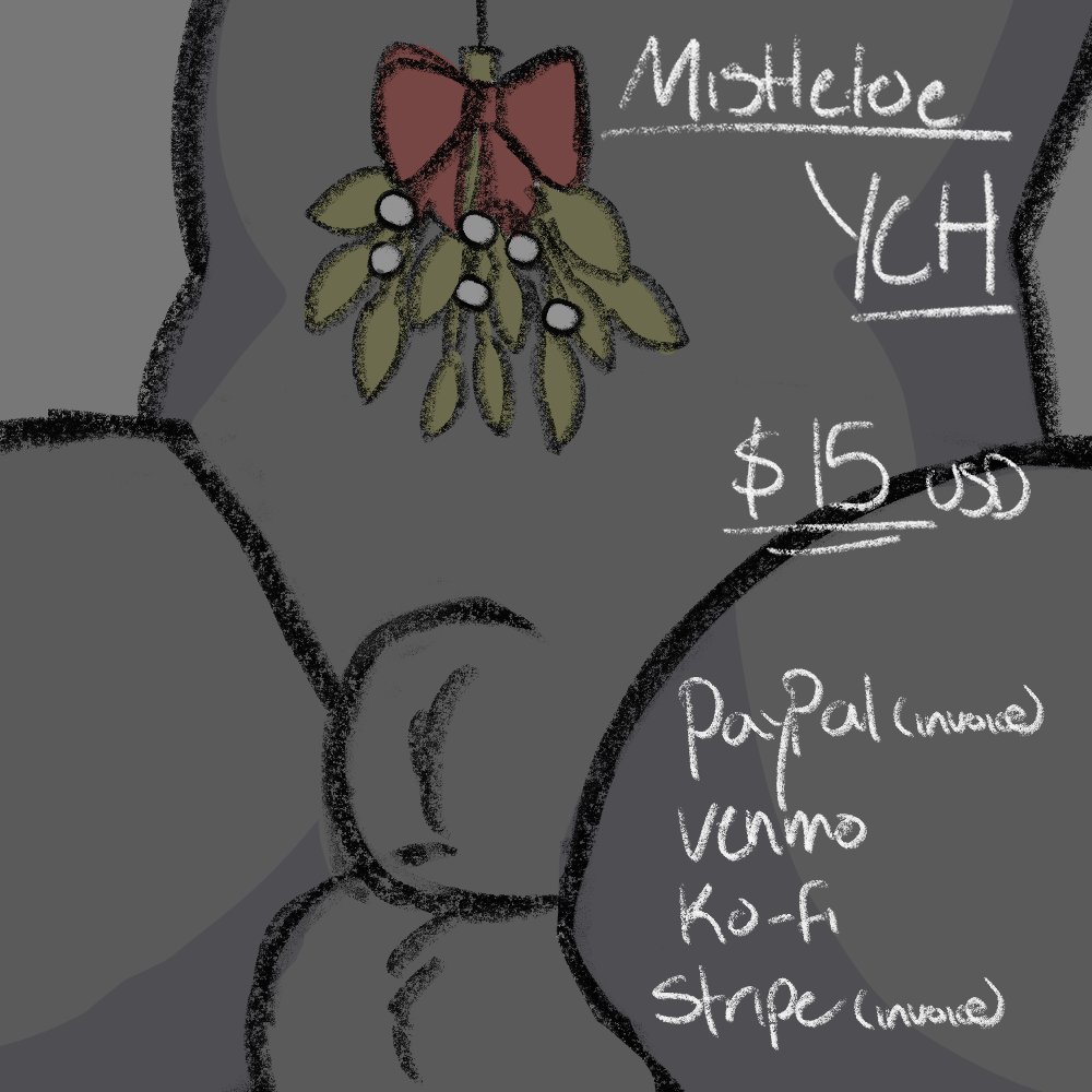 SaturnAD69's tweet photo. Mistletoe YCH

Trying my hand at a hand-drawn YCH for the season!
- Multi-slot YCH
- Any body type and species
comes cel-shaded with small effects in final!
multiple orders are okay!

Contact me through DMs here or telegram (sa_turn0) or Discord (xsaturn_x)!! https://t.co/lHHLrlCenW