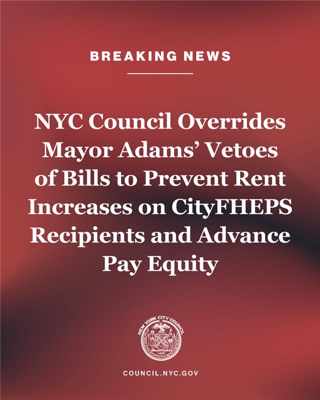 Win commends @NYCCouncil for overriding the mayor’s vetoes. This action safeguards #CityFHEPS, a program that helps 1000s of families—including Win clients—secure and maintain stable housing. Protecting these resources is essential for ensuring housing stability for all NYers.