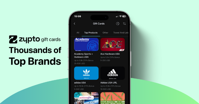 ZyptoApp's tweet photo. Zypto DeFi Wallet now includes a built-in gift card store with thousands of top brands. The all-in-one crypto super app just got even better!