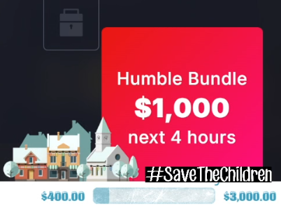 karebearxp's tweet photo. Humble Bundle  is matching ALL donations up to a total of $1000 the next 4 hours!! NOW IS THE TIME TO DONATE https://t.co/d9qrtOUPq5 @SavetheChildren https://t.co/vwQ8bCWbmz
